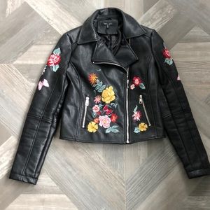 Romeo & Juliet faux leather embroidered jacket S M
